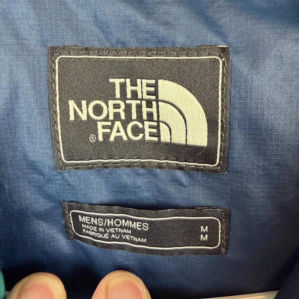 The North Face Windwall Jacket Mens Medium Blue Hooded Half Zip Windbreaker‎ - Picture 4 of 12